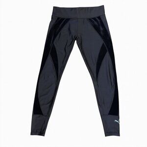PUMA Black Velvet Panel DryCELL Leggings Size XL